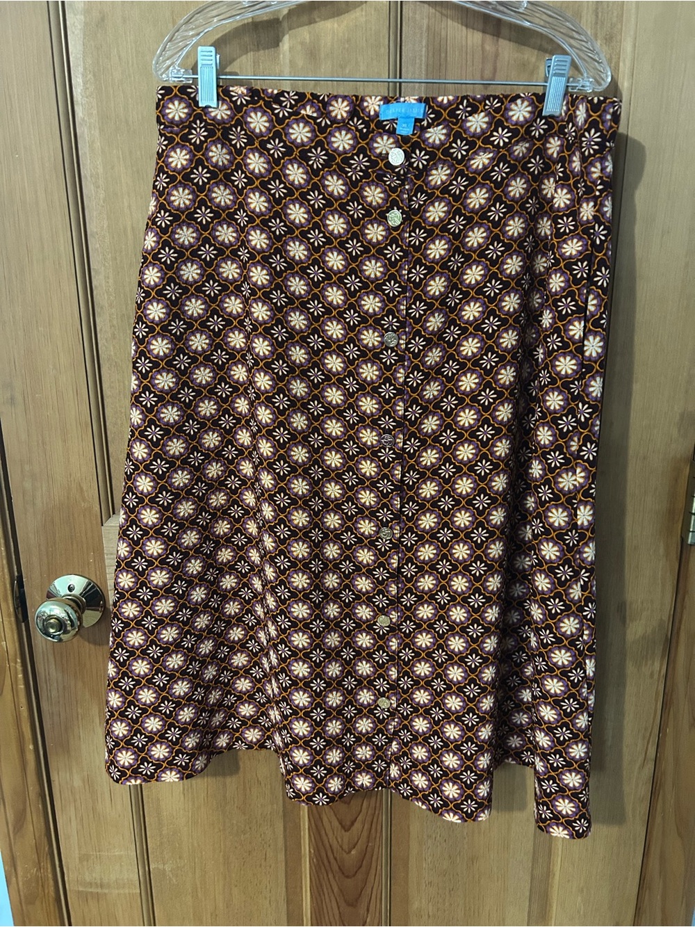 Draper James pattern midi skirt, size XL
